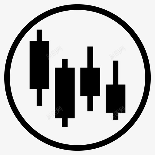 烛台图日内统计图标svg_新图网 https://ixintu.com 图表和数据可视化 日内 烛台图 统计 股票交易 趋势分析