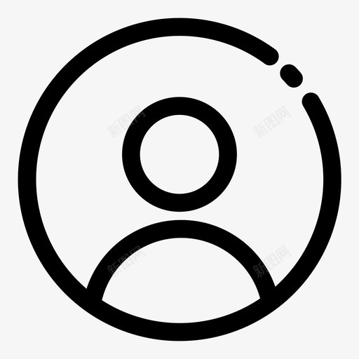 轮廓圆圈用户图标svg_新图网 https://ixintu.com 圆圈 基本1 用户 轮廓