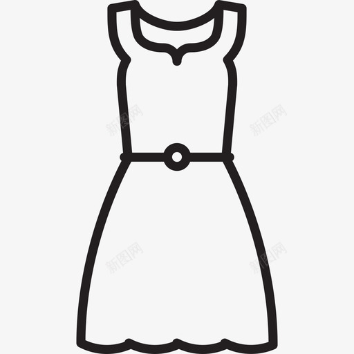 长裙时装衣服图标svg_新图网 https://ixintu.com 时装 衣服 长裙