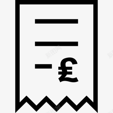 英镑账单单据发票图标图标