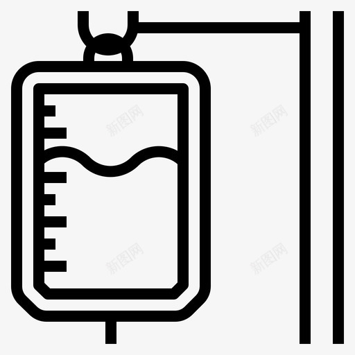 生理盐水保健静脉输液袋图标svg_新图网 https://ixintu.com 保健 健康 医疗 生理盐水 静脉输液袋