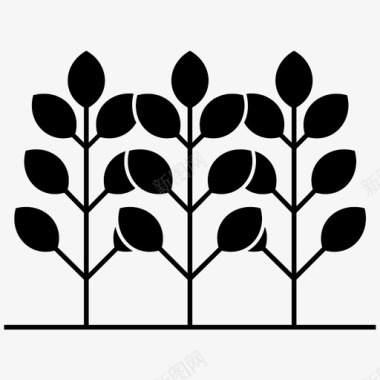 植物树丛氧气图标图标