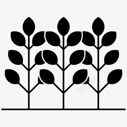树丛标志植物树丛氧气图标高清图片