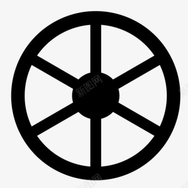 轮子自行车滑轮图标图标