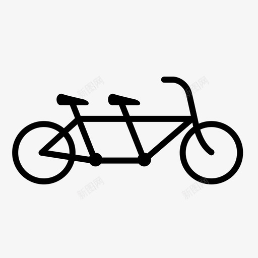 双人自行车自行车情侣图标svg_新图网 https://ixintu.com 一起 双人自行车 情侣 移动性 自行车 轮子