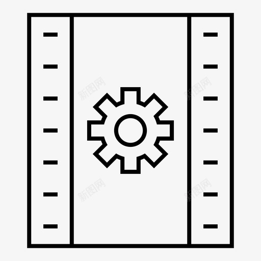 齿轮胶片电影图标svg_新图网 https://ixintu.com 多媒体 电影 胶片 视频 视频设置 过程 齿轮