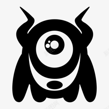 怪物外星人卡通图标图标