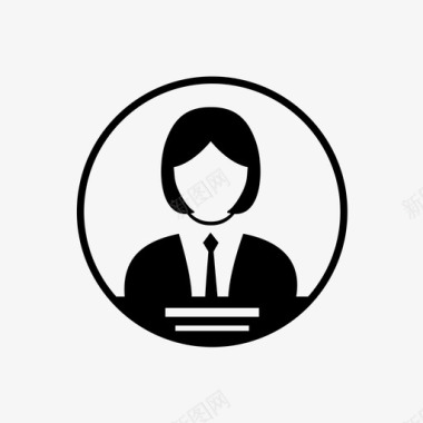 女商人头像导演图标图标