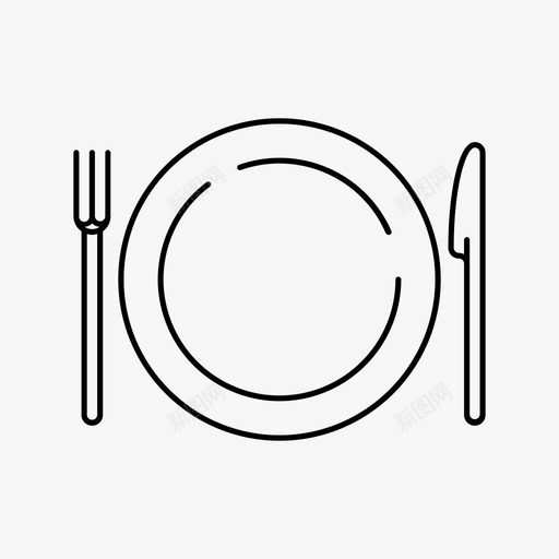 采购产品盘子和餐具盘子和餐具叉子图标svg_新图网 https://ixintu.com 刀 厨房 叉子 盘子和餐具 采购产品盘子和餐具