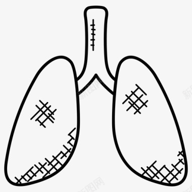 肺哮喘吸入图标图标