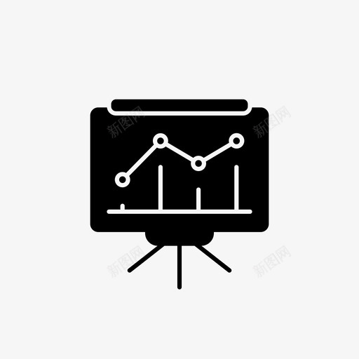 图表演示业务财务图标svg_新图网 https://ixintu.com 业务 业务图标瘦填充 图表演示 营销 财务