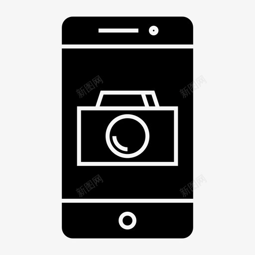 照相机手机照片图标svg_新图网 https://ixintu.com 手机 技术 智能手机 照片 照相机