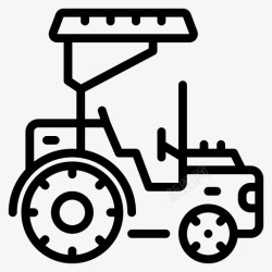 农场花园拖拉机农业运输图标高清图片
