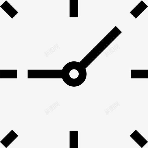 时钟箭头刻度盘图标svg_新图网 https://ixintu.com 刻度盘 小时 时钟 时间 箭头