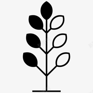 植物氧气树木图标图标