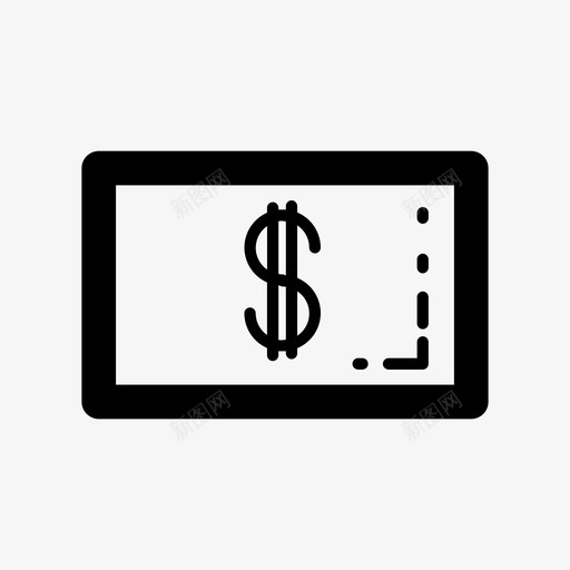 美元钞票纸张图标svg_新图网 https://ixintu.com 富人 支付 纸张 网店 美元 钞票