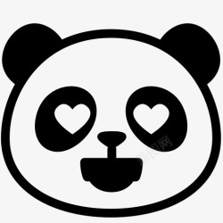 爱熊猫爱表情情感图标高清图片
