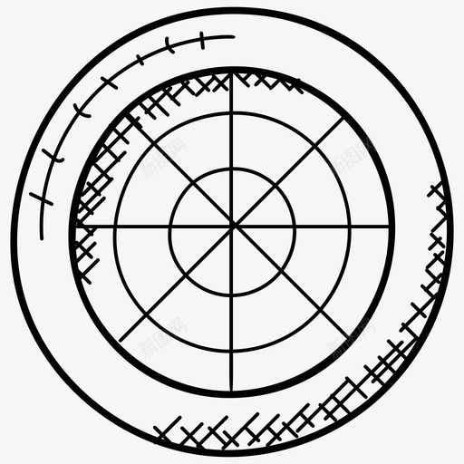 雷达无线电波地图和导航涂鸦图标svg_新图网 https://ixintu.com 地图和导航涂鸦图标 无线电波 雷达