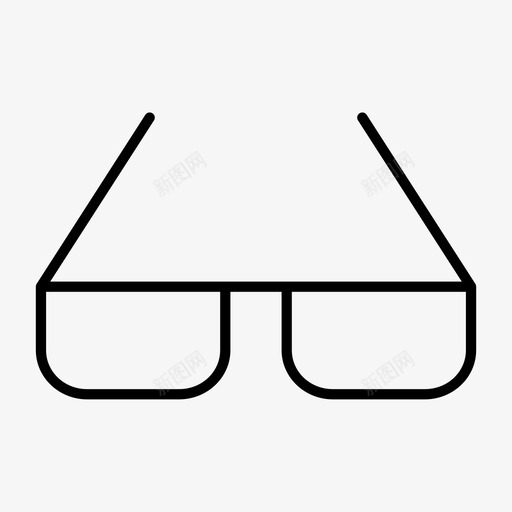 眼镜时尚镜片图标svg_新图网 https://ixintu.com 光学 教育 时尚 眼镜 镜片