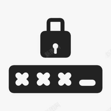 密码机密锁定图标图标