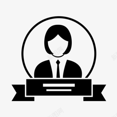 女商人头像导演图标图标