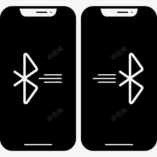 蓝牙连接智能手机iphone传输图标svg_新图网 https://ixintu.com 传输 智能手机iphone 蓝牙连接
