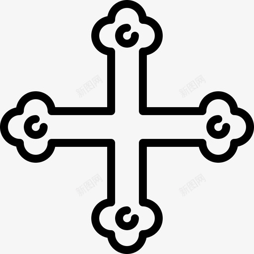金属十字架城市直线图标svg_新图网 https://ixintu.com 城市 直线 金属十字架