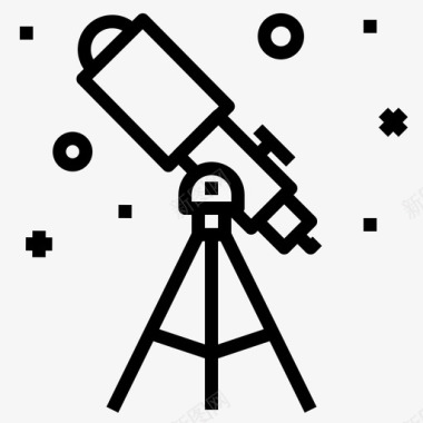 望远镜观测太空图标图标
