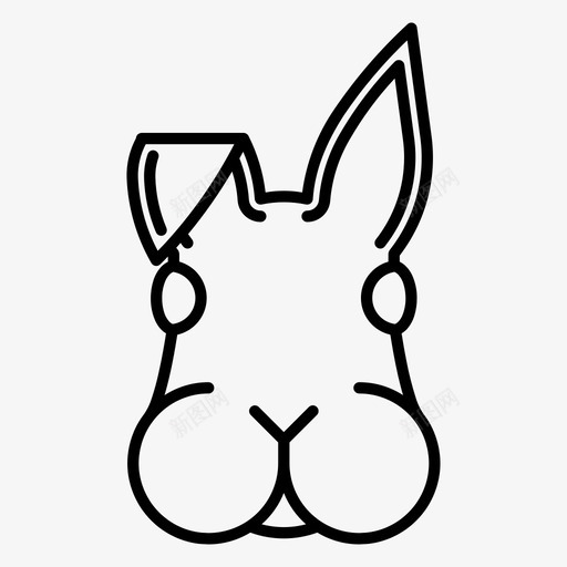 兔子动物啮齿动物图标svg_新图网 https://ixintu.com 兔子 动物 啮齿动物