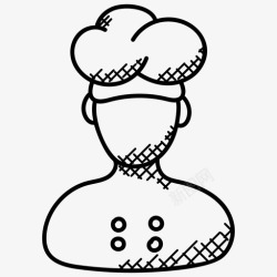 设计师涂鸦厨师面包师烹饪师图标高清图片