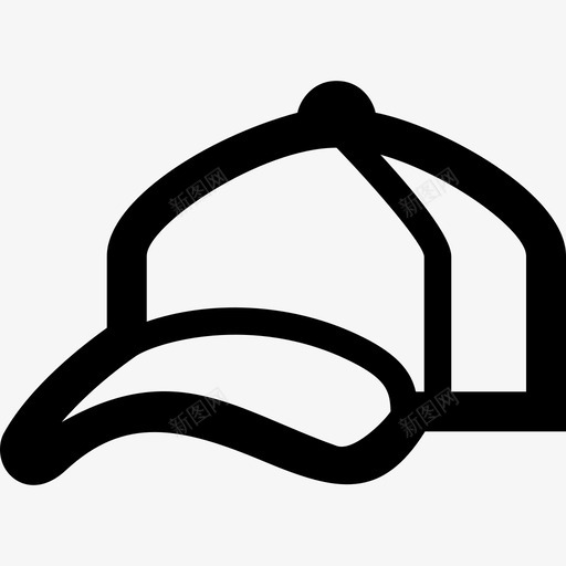 运动帽棒球帽子图标svg_新图网 https://ixintu.com 厚轮廓 帽子 按扣 棒球 运动帽