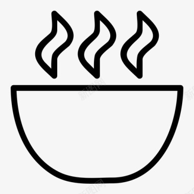 汤碗热的图标图标