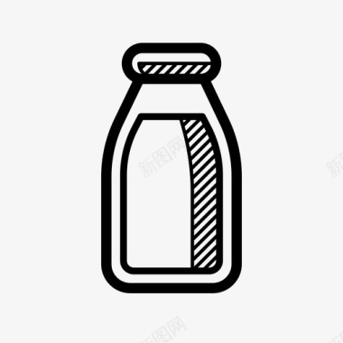 奶瓶羊奶日用品图标图标