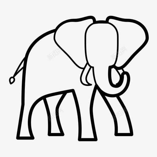 大象动物泰国图标svg_新图网 https://ixintu.com 动物 大象 泰国