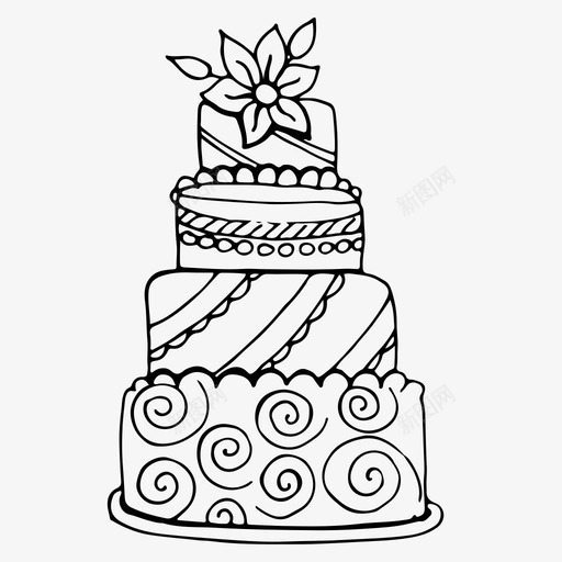 婚礼蛋糕庆典食物图标svg_新图网 https://ixintu.com 婚礼 婚礼日 婚礼蛋糕 庆典 派对 食物