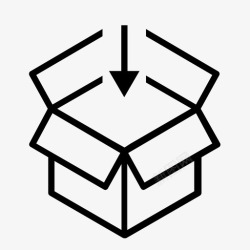 收件集收件箱箭头多维数据集图标高清图片
