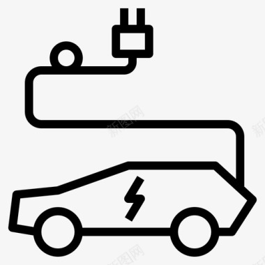 汽车环保电动图标图标