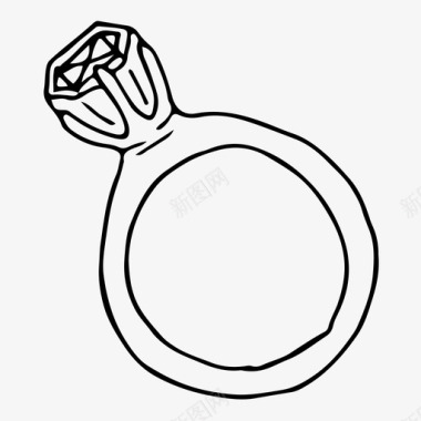结婚戒指新娘和新郎庆祝图标图标