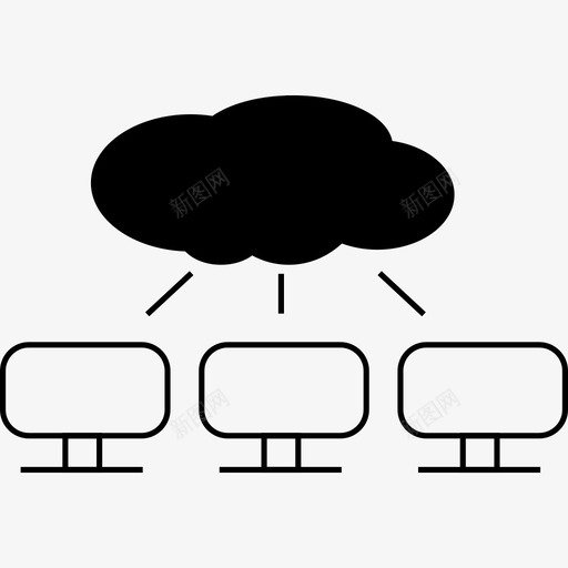 计算机网络云网络互联网网络图标svg_新图网 https://ixintu.com 个人电脑网络 云网络 互联网网络 计算机网络