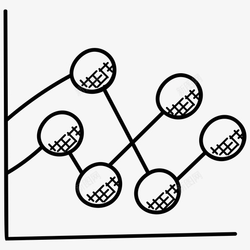 折线图分析财务图图标svg_新图网 https://ixintu.com 分析 折线图 财务图 财务报告 银行和金融涂鸦图标 静态图