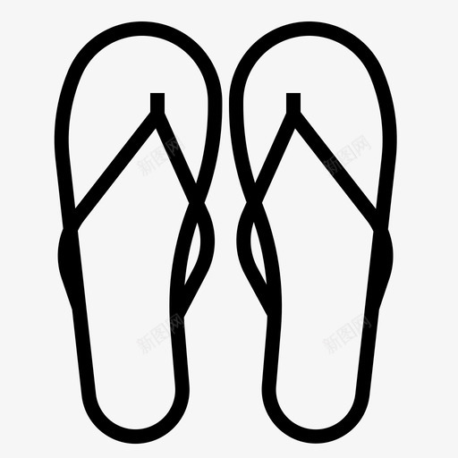 凉鞋沙滩鞋脚图标svg_新图网 https://ixintu.com 凉鞋 夏季 拖鞋 沙滩鞋 穿着 脚
