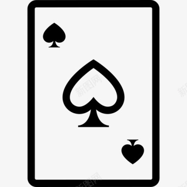 黑桃王牌纸牌扑克图标图标