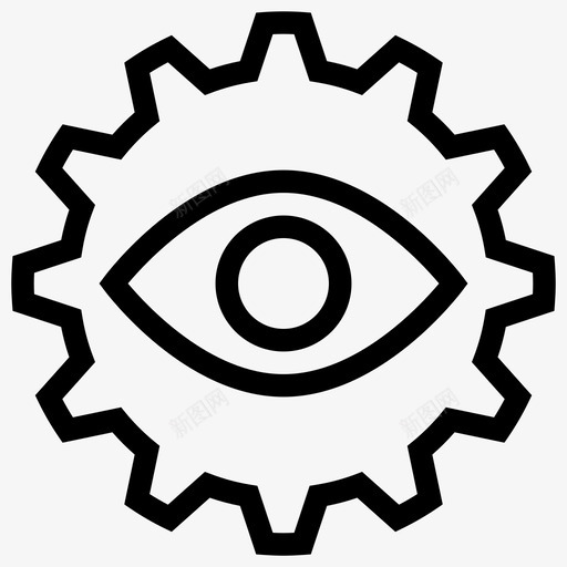 视觉装备眼睛过程图标svg_新图网 https://ixintu.com 基本网络图标3 眼睛 系统 视觉装备 过程