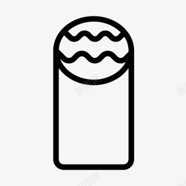 卷饼快餐肉图标图标