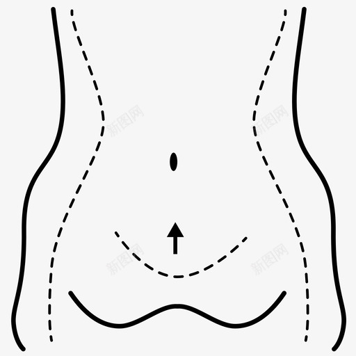 腹部整形吸脂整形图标svg_新图网 https://ixintu.com 吸脂 整形 腹部整形