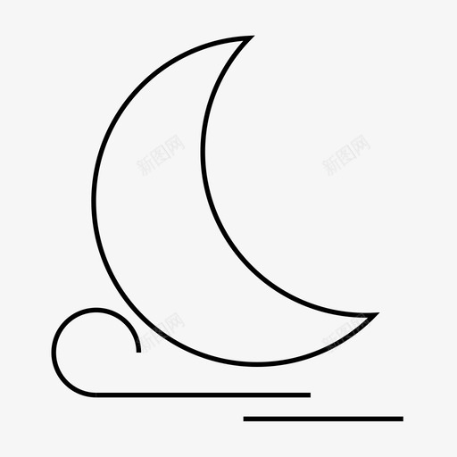 月亮夜晚季节图标svg_新图网 https://ixintu.com 夜晚 天气 季节 季节性天气 月亮 睡眠