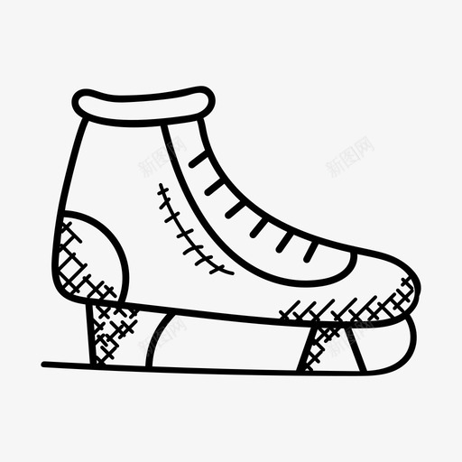 溜冰鞋冰球溜冰鞋冰上溜冰鞋图标svg_新图网 https://ixintu.com 冬季运动 冰上溜冰鞋 冰球溜冰鞋 溜冰鞋 运动涂鸦图标