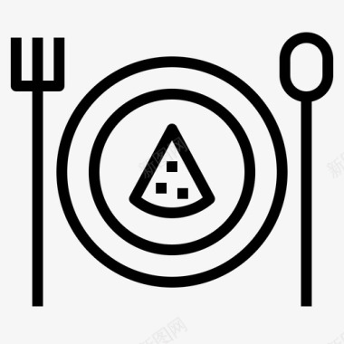 食物盘子叉子图标图标