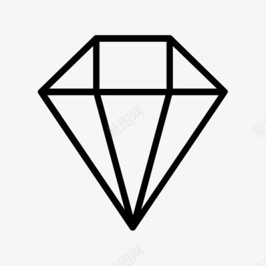 三角形金刚钻石图标图标