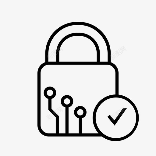 数字锁保护安全图标svg_新图网 https://ixintu.com ico 保护 加密货币 安全 数字锁 比特币 采矿